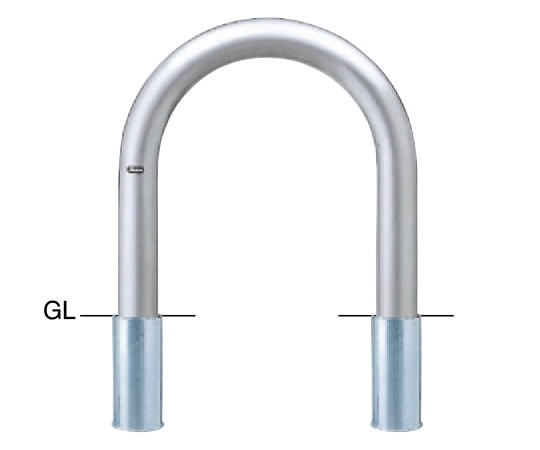 サンポール ステンレス アーチ型車止め 差込式 φ101.6(t4.0)×W720×H700mm AC-11S 1台(ご注文単位1台)【直送品】