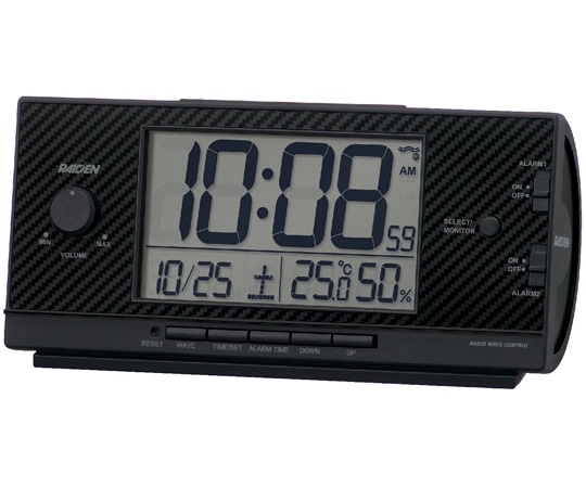 セイコー 大音量電波目覚まし時計 77×167×57mm 黒 NR539K 1個(ご注文単位1個)【直送品】