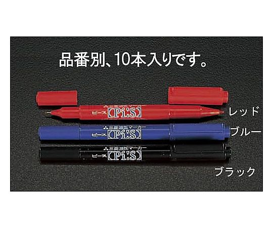 エスコ [黒/細字] 油性マーカー(10本) EA765MJ-33 1箱(ご注文単位1箱)【直送品】