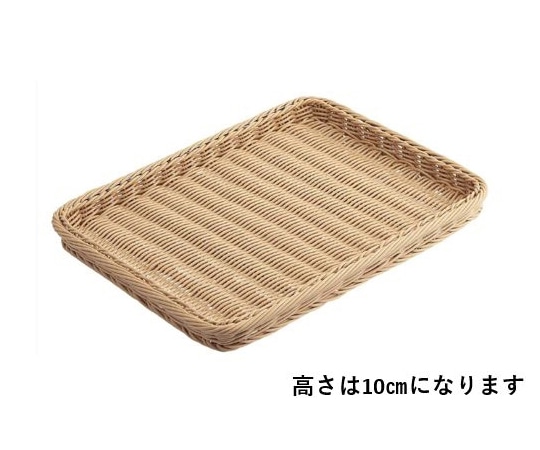 アズワン PP製バスケット ナチュラル H10cm 61-778-53-4 1個（ご注文単位1個）【直送品】