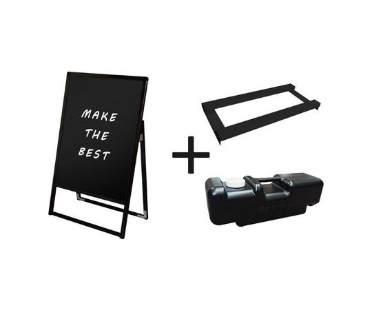 常磐精工 ブラックバリウススタンド看板 ブラックボード A1片面 ウエイトアーム・水タンクセット BVASKBB-A1K-3SET 1個（ご注文単位1個）【直送品】