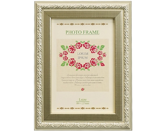 万丈 Nフレーム 2009 L判 シルバー NF1-L-SL 1個(ご注文単位1個)【直送品】