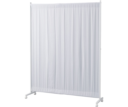 アズワン 伸縮式キャスターパーティション W140cm ライトブルー 61-791-36-4 1台（ご注文単位1台）【直送品】