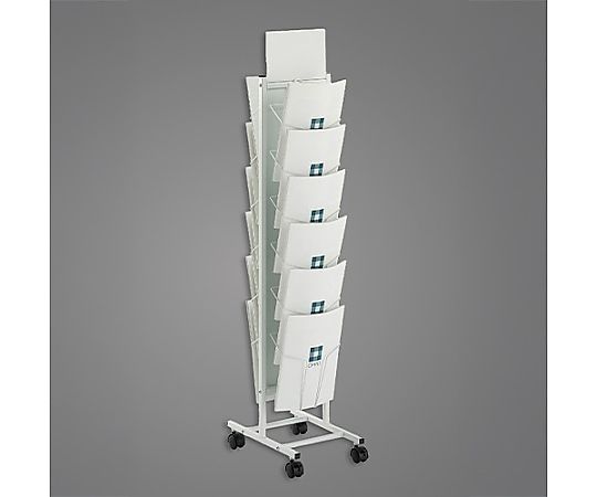テラモト 267x370x1250mm 両面パンフレットスタンド EA954LB-8 1個（ご注文単位1個）【直送品】