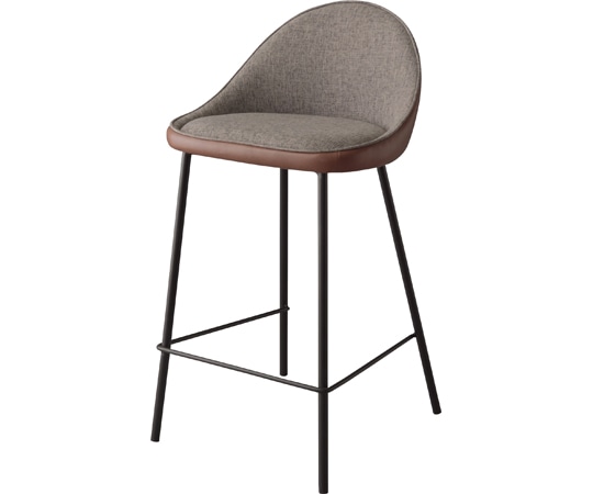 東谷 カウンターチェア ブラウン TEC-42BR 1個（ご注文単位1個）【直送品】