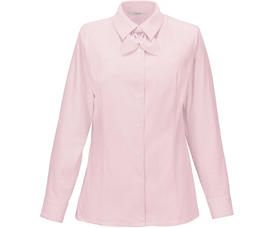 カーシーカシマ ENJOY シャツブラウス TRICOT STRIPE KNIT ピンク 19号 EWB876 1枚（ご注文単位1枚）【直送品】