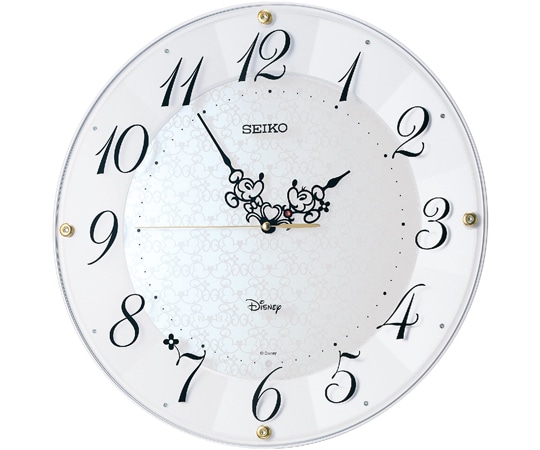 セイコー 大人ディズニー 電波掛時計 φ327×46mm 白 FS513W 1個(ご注文単位1個)【直送品】