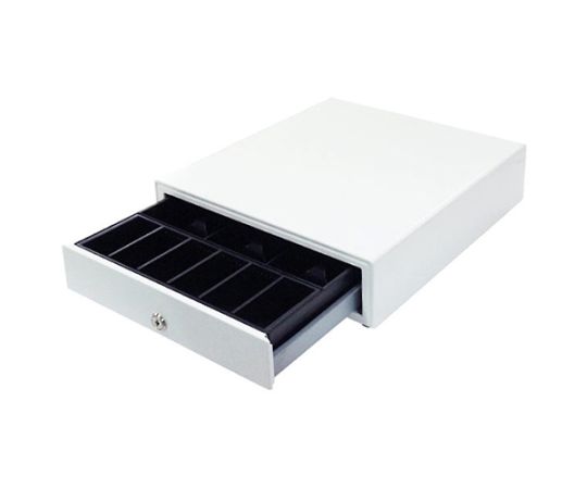 ビジコム 手動式キャッシュドロア(小型・3B/6C・白) BC-415HP-W(6C) 1個（ご注文単位1個）【直送品】