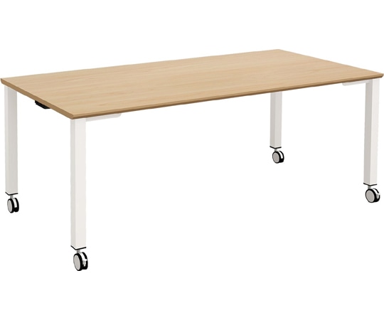 Y2K TASテーブル キャスター仕様 1890 ナチュラル/ホワイト  1台(ご注文単位1台)【直送品】