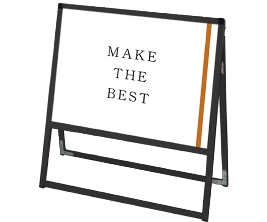 常磐精工 ブラックバリウススタンド看板 B2横片面 BVASKAC-B2YK 1個（ご注文単位1個）【直送品】