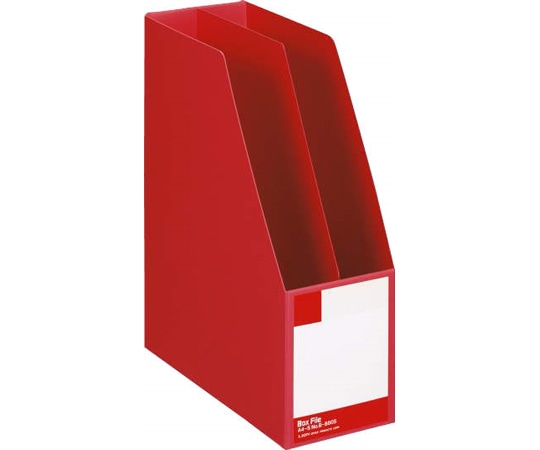 ライオン事務器 ボックスファイル 赤 B-880S A4 1冊(ご注文単位1冊)【直送品】