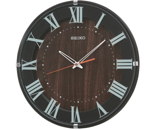 セイコー 電波掛時計 φ320×46mm 濃茶 KX397B 1個(ご注文単位1個)【直送品】