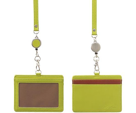 セキセイ IDカードホルダー(ストラップ付/黄緑) EA956VA-603A 1個(ご注文単位1個)【直送品】
