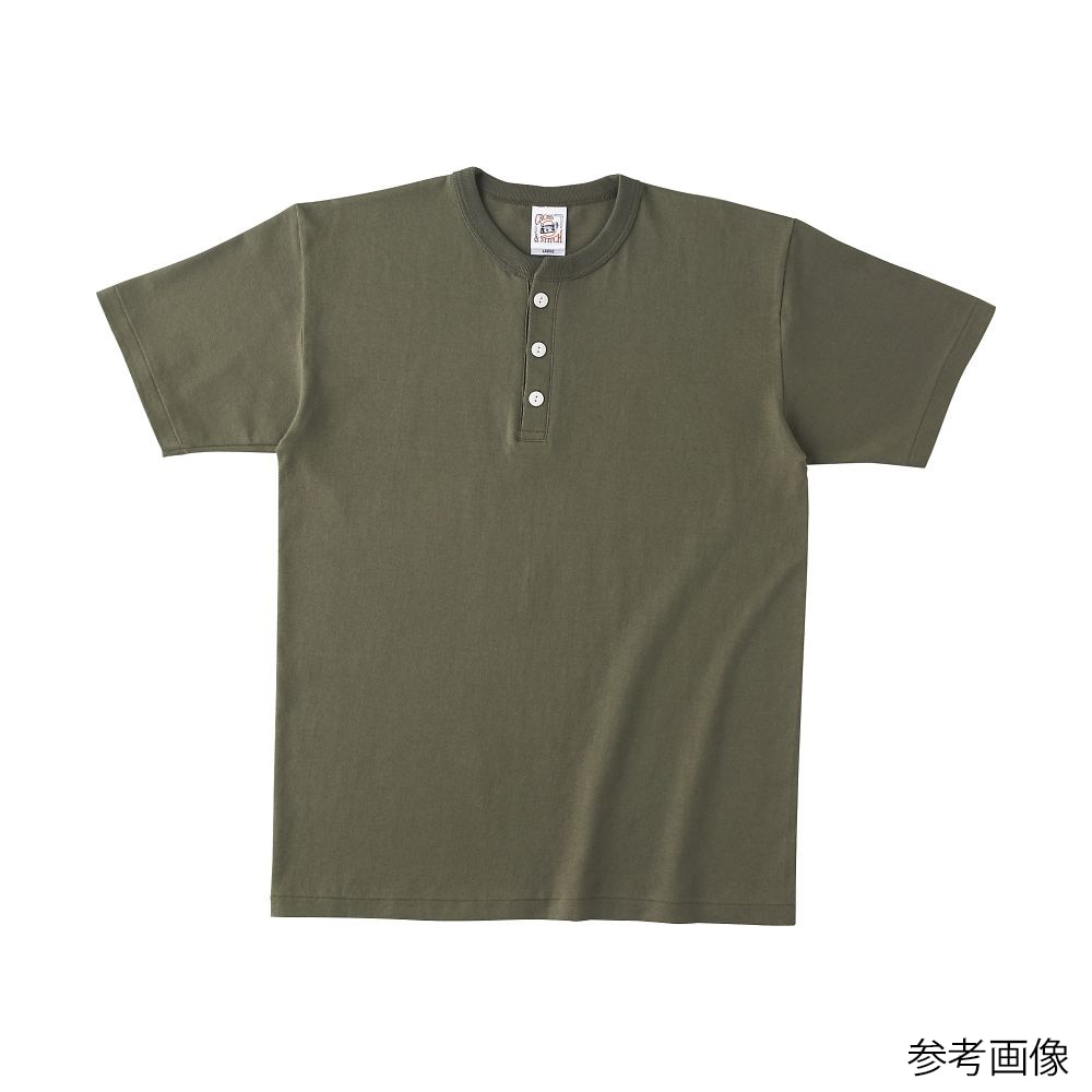 フェリック オープンエンド マックスウェイト ヘンリーネックTシャツ アーミーグリーン M OE1120-AGR-M 1枚（ご注文単位1枚）【直送品】