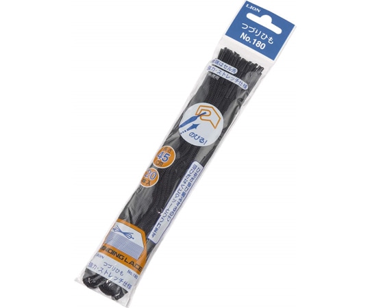 ライオン事務器 つづりひも 黒 1パック(20本入) No.180 1パック(ご注文単位1パック)【直送品】