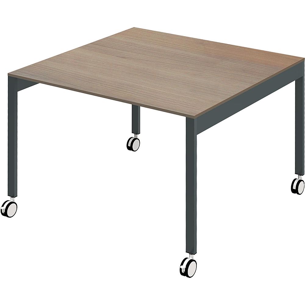 Y2K スリムフリーアドレスデスク1010 キャスター仕様 ライトブラウン 1個(ご注文単位1個)【直送品】