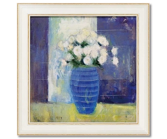 ユーパワー マイケル クラーク｢ホワイト ラナンキュラス イン ブルー ベース｣ MC-06011 1個（ご注文単位1個）【直送品】