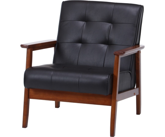 不二貿易 バイキャストPUソファー フレンズDBR 1P 846 71156 1個（ご注文単位1個）【直送品】