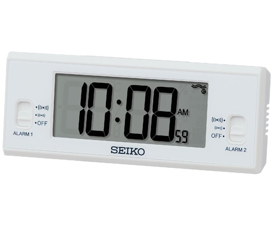 セイコー 電波デジタル目覚まし時計 48×123×30mm 白 SQ321W 1個(ご注文単位1個)【直送品】