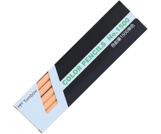 トンボ鉛筆 色鉛筆 1500 単色 うすだいだい 薄橙 1ダース(12本入) 1500-29 1ダース(ご注文単位1ダース)【直送品】