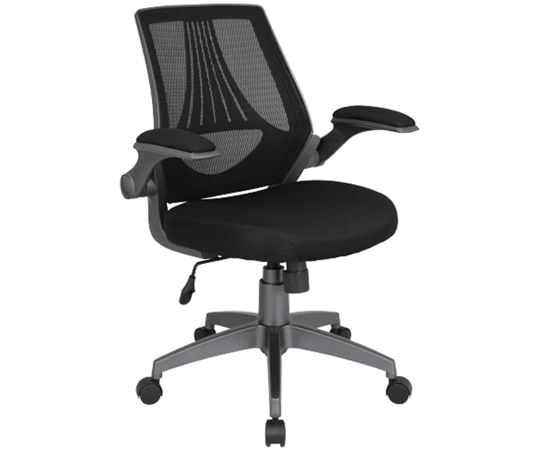 カグクロ メッシュチェアCB(肘付)ブラック(コバルト) CB-100 1台(ご注文単位1台)【直送品】