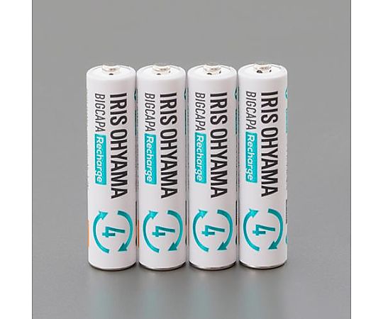 アズワン [単4x4本] ニッケル水素電池(充電式ビッグキャパ) EA758YG-304 1箱(ご注文単位1箱)【直送品】