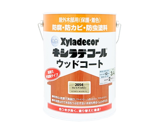カンペハピオ(KANSAI) 水性キシラデコール ウッドコート ライトアイボリー 3.4L 97670510000 1個(ご注文単位1個)【直送品】