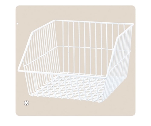 アズワン ネットカゴ ホワイト W29.5cm 61-121-12-3 1個(ご注文単位1個)【直送品】