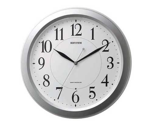 リズム(時計) ピュアライト(電波時計) シルバー 4MYA26SR19 1個(ご注文単位1個)【直送品】
