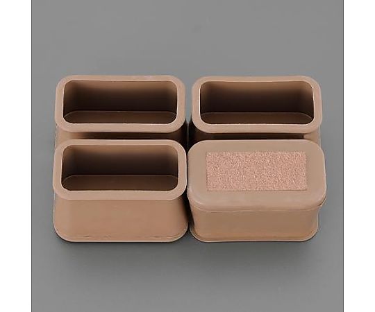 アズワン 22x45-29x52mm 足キャップ(4個/茶) EA979DC-31 1箱(ご注文単位1箱)【直送品】