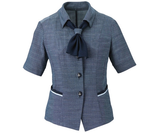 カーシーカシマ ENJOY オーバーブラウス 美スラッとSuitsAg グレー 7号 ESA663 1枚（ご注文単位1枚）【直送品】