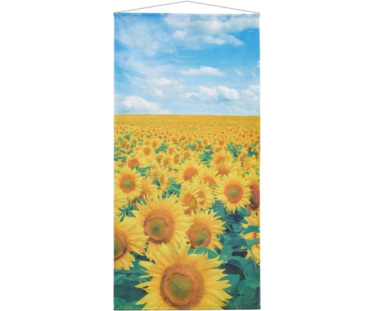 アズワン タペストリー ひまわり満開 90×180cm 35-32-1-1 1セット（ご注文単位1セット）【直送品】