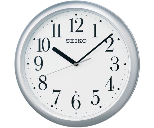 セイコー 電波掛時計 φ305×46mm 銀色 KX218S 1個(ご注文単位1個)【直送品】