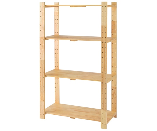 ストア・エキスプレス ウッドシェルフ W90cm H150cm 棚4段 61-798-21-3 1台（ご注文単位1台）【直送品】