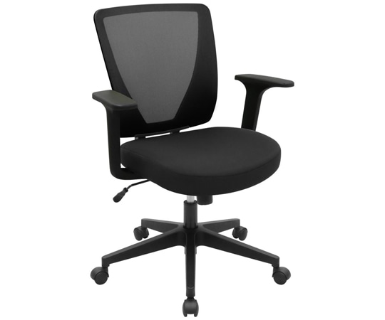 カグクロ メッシュチェアBR(肘付)ブラック(ブリーザ) BR-1683-A-BK 1個(ご注文単位1個)【直送品】