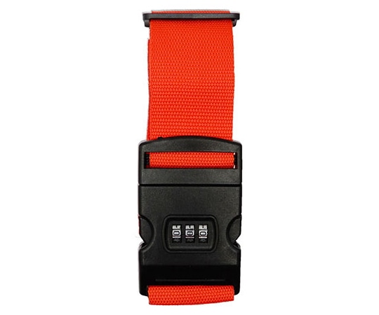 ロジック スーツケースベルト 3ダイヤル クロスタイプ レッド LG-STCS-BLT-CT-RD 1本(ご注文単位1本)【直送品】