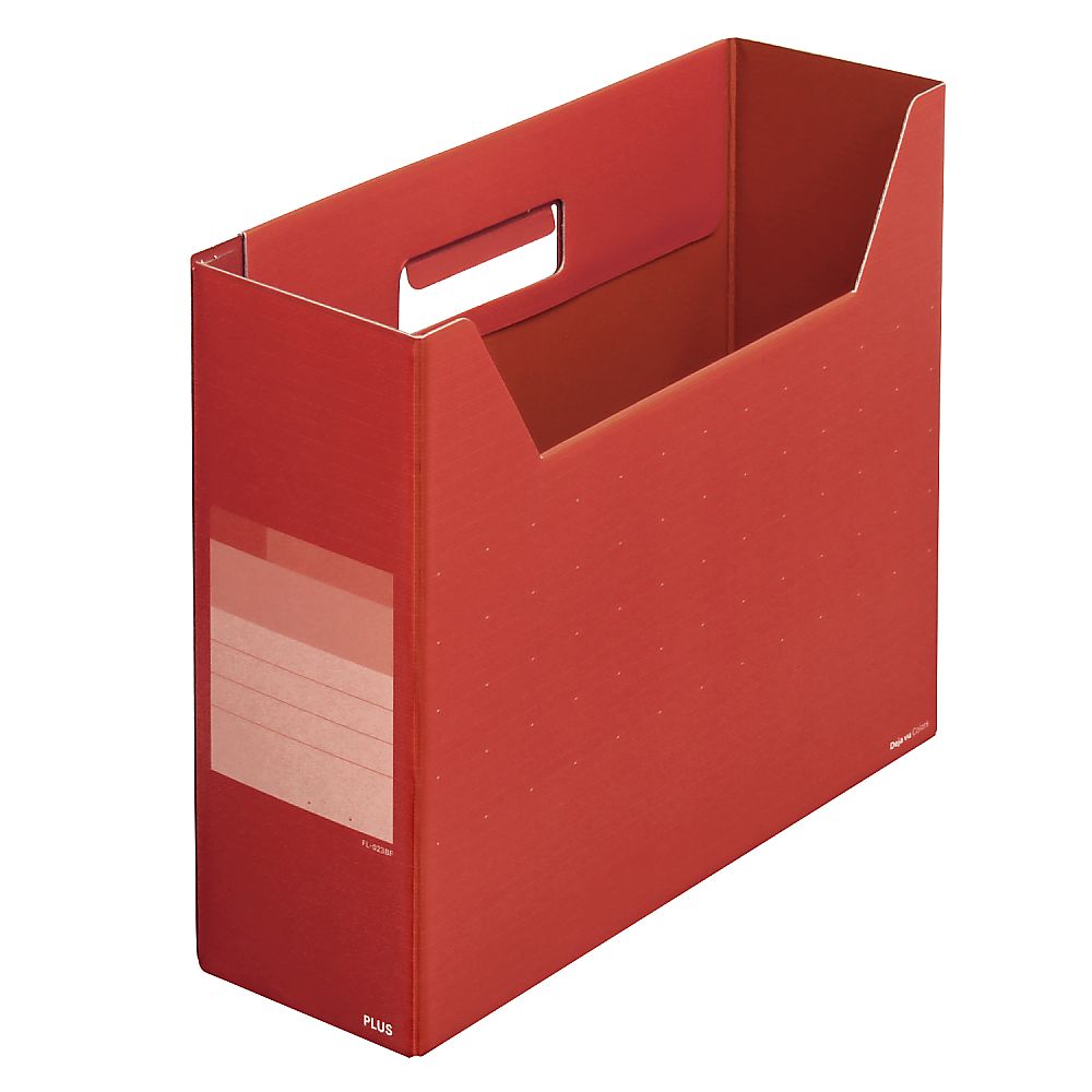 プラス ボックスファイル レギュラー ベリーレッド FL-023BF 1冊(ご注文単位1冊)【直送品】