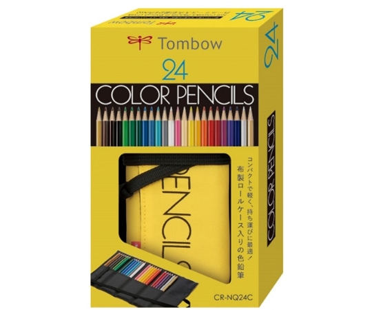 トンボ鉛筆 ロールケース入色鉛筆 NQ 1個(24色入) CR-NQ24C 1個（ご注文単位1個）【直送品】