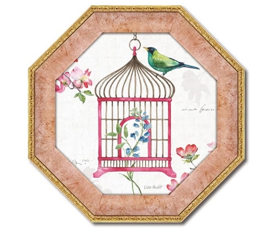 ユーパワー 八角 ミニゲル アートフレーム リサ オーディット｢ドッグウッド ガーデン6｣ LA-02554 1個（ご注文単位1個）【直送品】