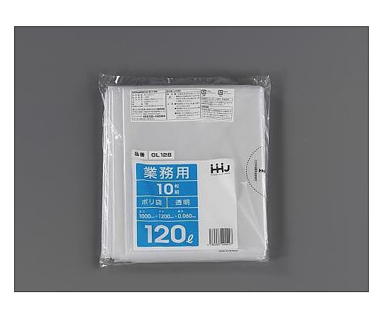 エスコ 1000x1200x0.06mm/120L ごみ袋 (透明/10枚) EA995AD-121 1袋(ご注文単位1袋)【直送品】