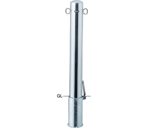 サンポール ピラー 車止め ステンレス 両フック 差込式フタ付 φ114.3 PA-114SF-F11 1本(ご注文単位1本)【直送品】