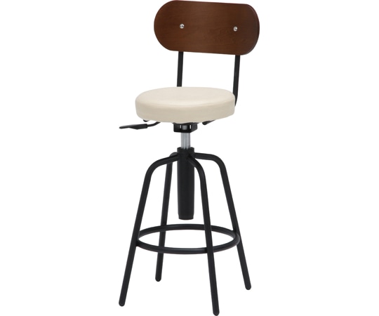 不二貿易 バースツール背付 HK-61201IV 15186 1個(ご注文単位1個)【直送品】