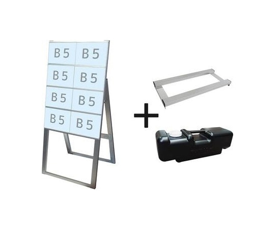 常磐精工 カードケーススタンド看板 B5横8片面ハイ ウエイトアーム・水タンクセット CCSK-B5Y8KH-3SET 1個（ご注文単位1個）【直送品】