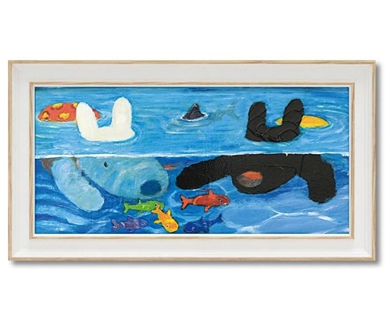 ユーパワー リサとガスパール アートフレーム｢プールあそび(ワイドSサイズ)｣ GL-03556 1個（ご注文単位1個）【直送品】