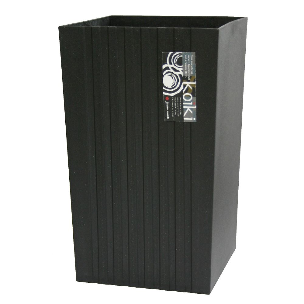 八幡化成 コイキモダン 角型 大 10L ブラック 1ケース(18個入)  1ケース（ご注文単位1ケース）【直送品】