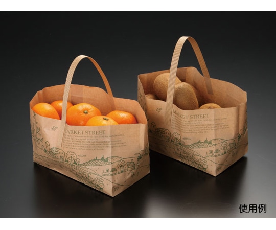 パックスタイル 青果用袋 SHバッグ 角底 MS(緑)取手有 25枚×16パック入 00488175 1ケース（ご注文単位1ケース）【直送品】