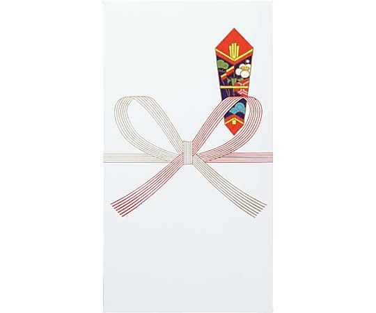 マルアイ まっすぐ書ける金封 祝万円袋 幅広赤白7本 10枚 ノ-KNG170 1パック(ご注文単位1パック)【直送品】