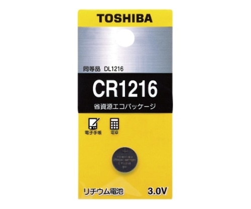 東芝 コイン形リチウム電池 CR1216EC 1パック(ご注文単位1パック)【直送品】