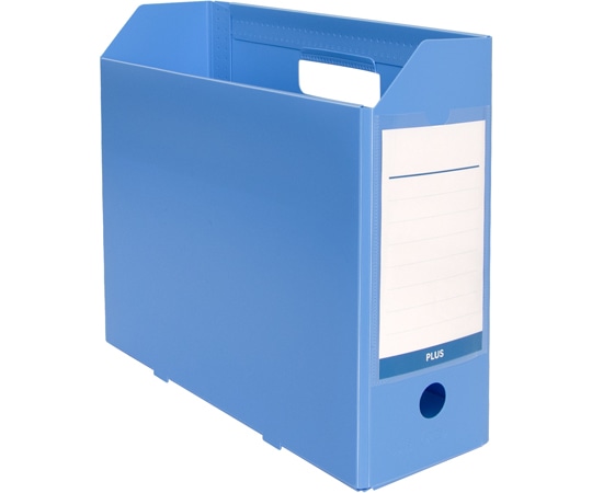 プラス 抗菌PPボックスファイル A4-E ブルー FL-201AB 1冊(ご注文単位1冊)【直送品】