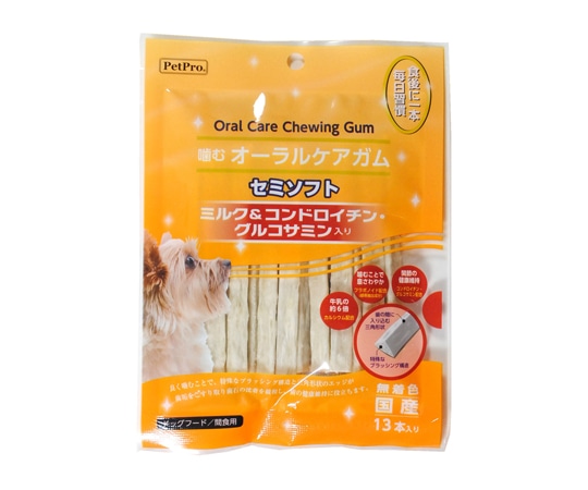 ペットプロジャパン ペットプロ 噛むオーラルケアガム ミルク&コンドロイチン・グルコサミン入り 13本  1セット（ご注文単位1セット）【直送品】